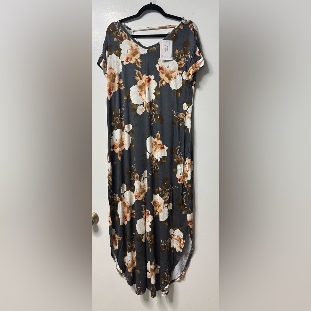 Lularoe Macy - Floral Sleeveless Dress